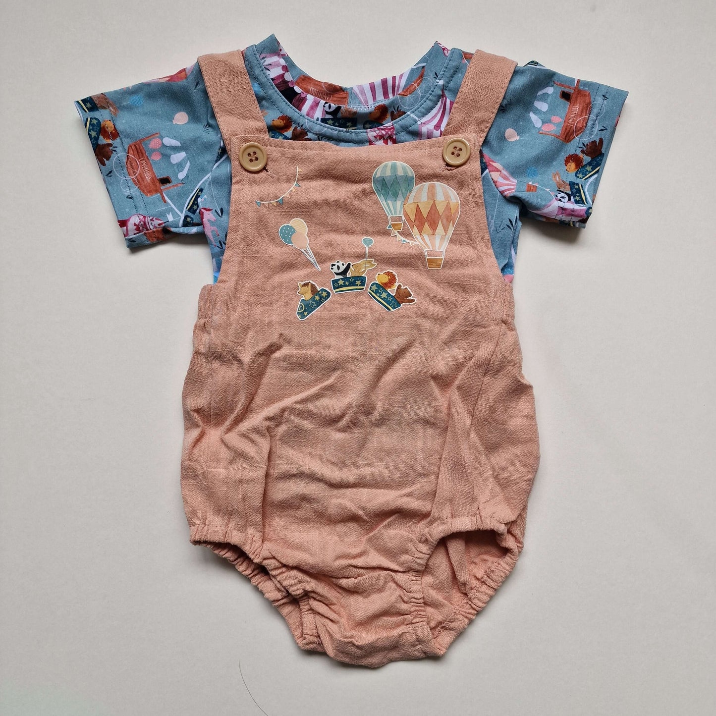 Fairgroud bubble romper and t-shirt set