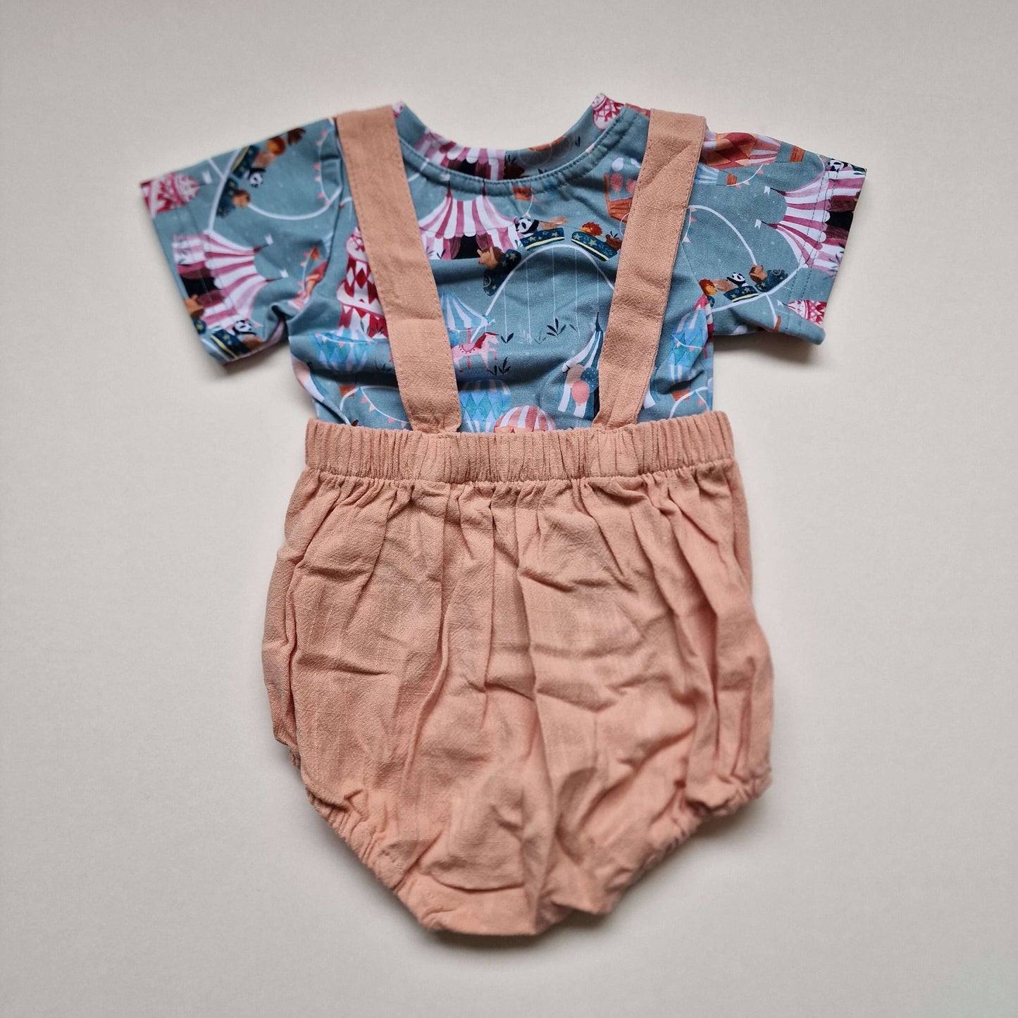 Fairgroud bubble romper and t-shirt set