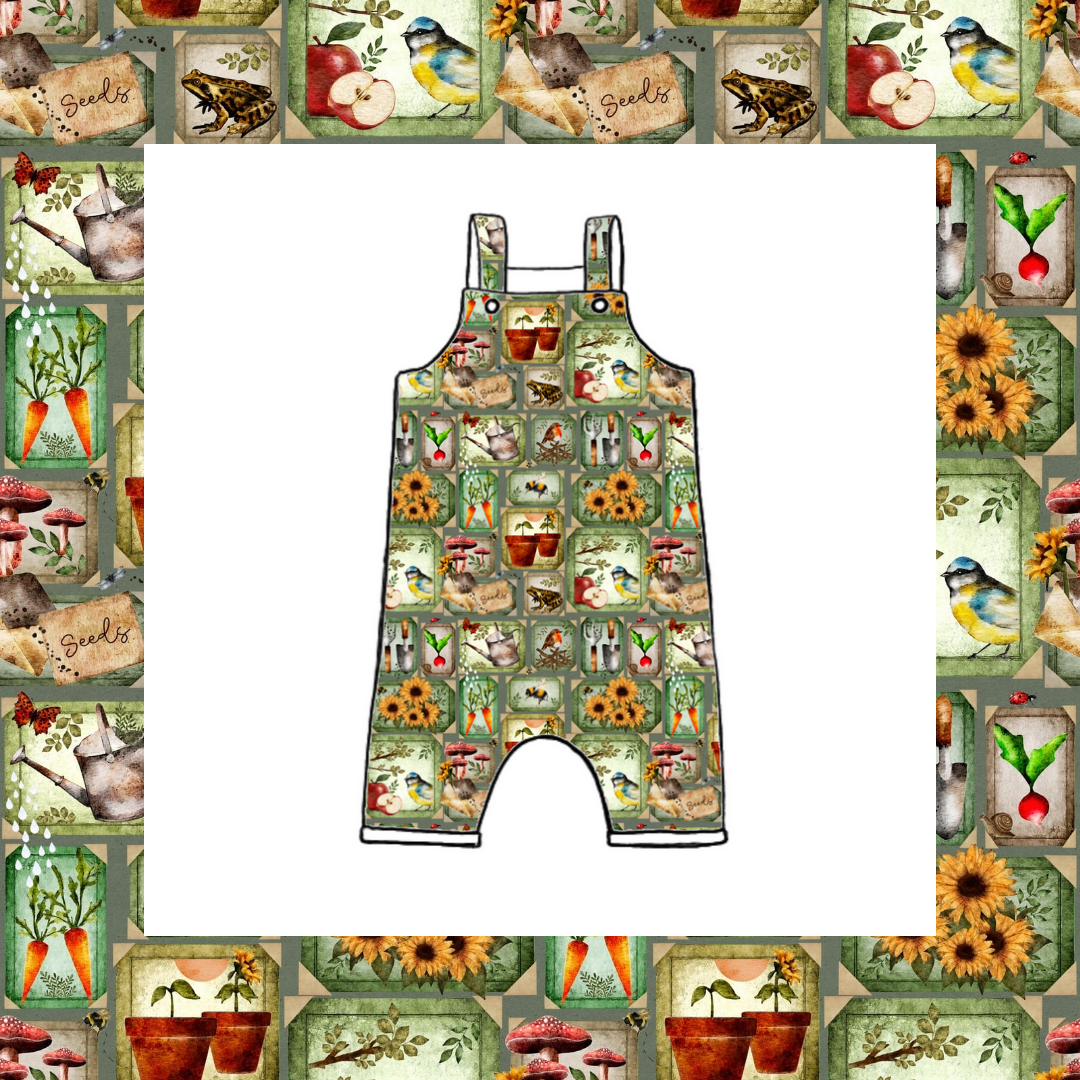 Short Dungarees - Country Garden Scrapbook