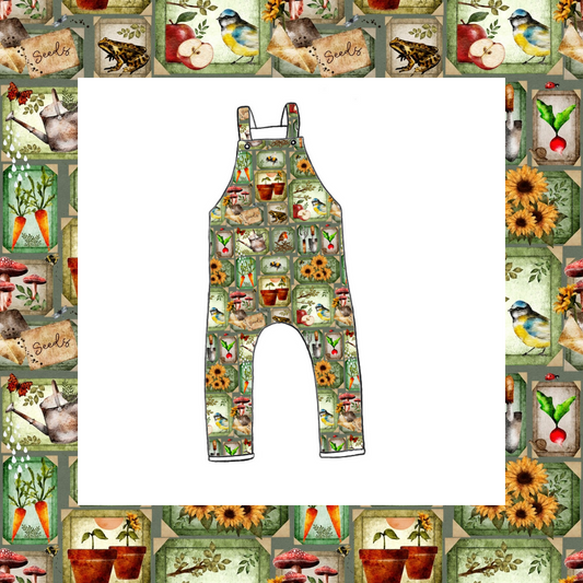 Long Dungarees - Country Garden Scrapbook