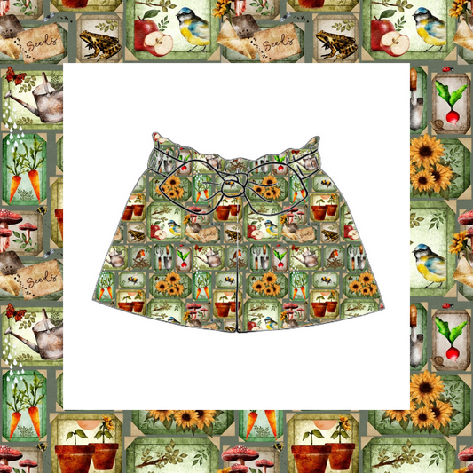 Paperbag Shorts - Country Garden Scrapbook