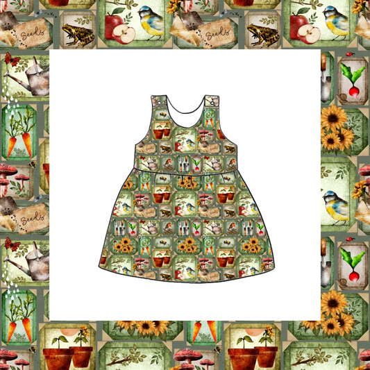 Pinafore Dress - Country Garden Scrapbook