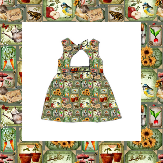 Bow Back Dress - Country Garden Scrapbook