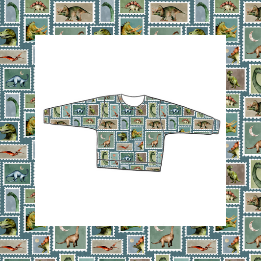 Lounge Sweater - Prehistoric Stamps