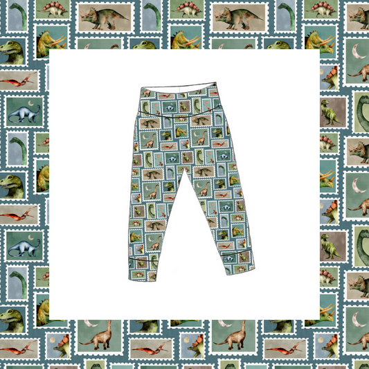 Leggings - Prehistoric Stamps