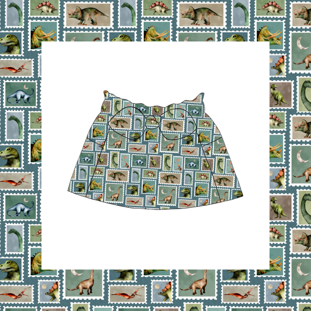 Paperbag Skirt - Prehistoric Stamps