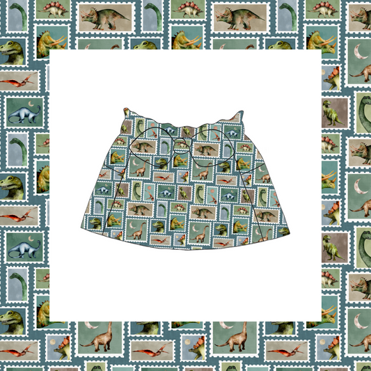 Paperbag Skirt - Prehistoric Stamps