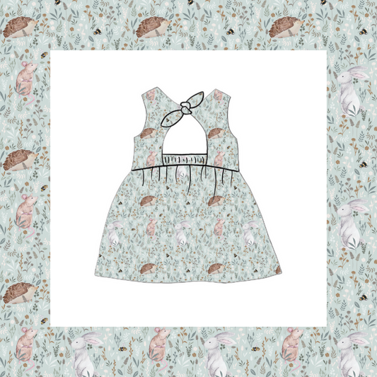 Bow Back Dress - Wildflower Meadow