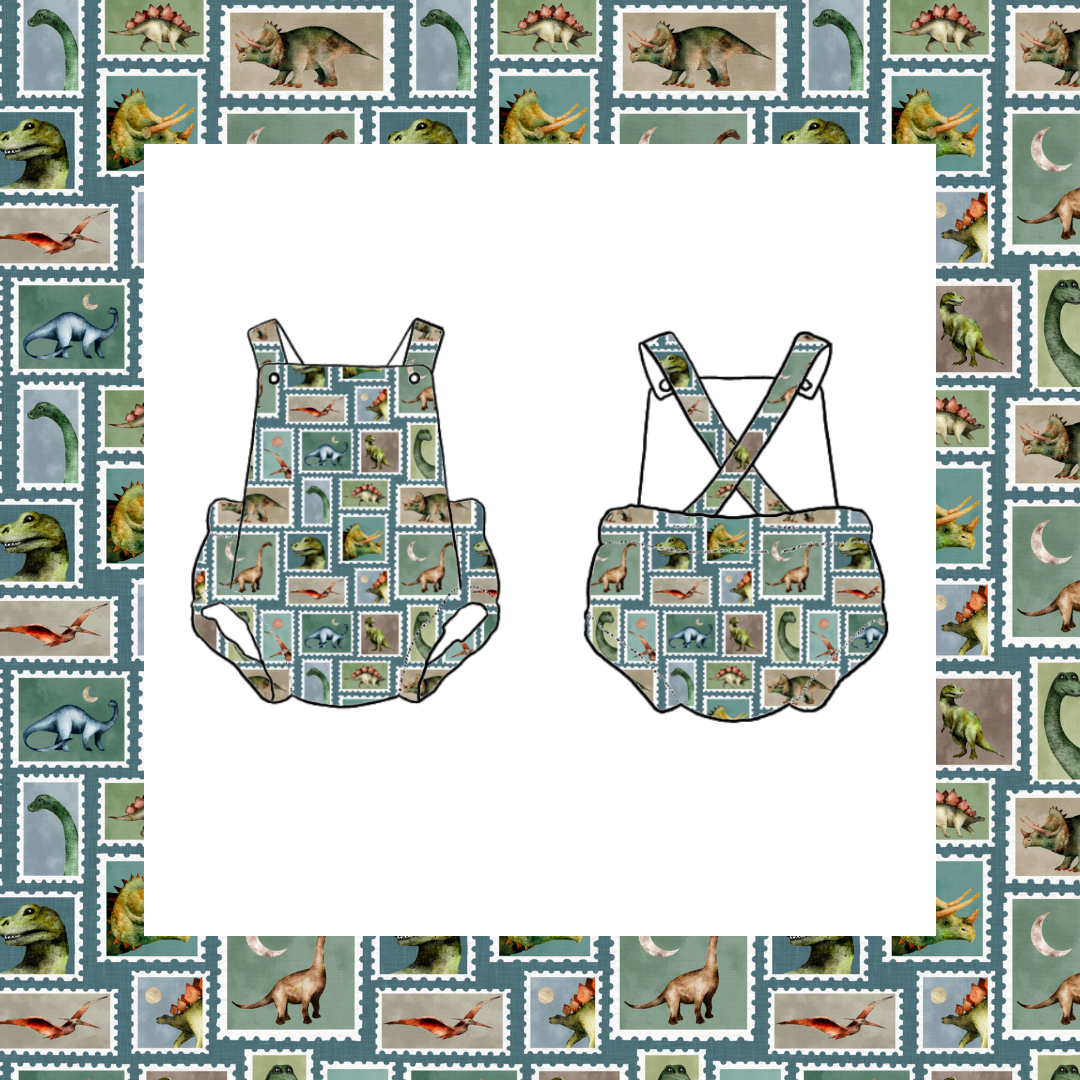 Bubble Romper - Prehistoric Stamps