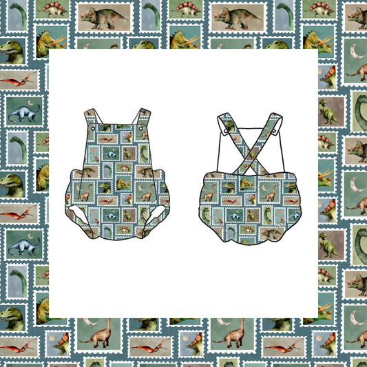 Bubble Romper - Prehistoric Stamps