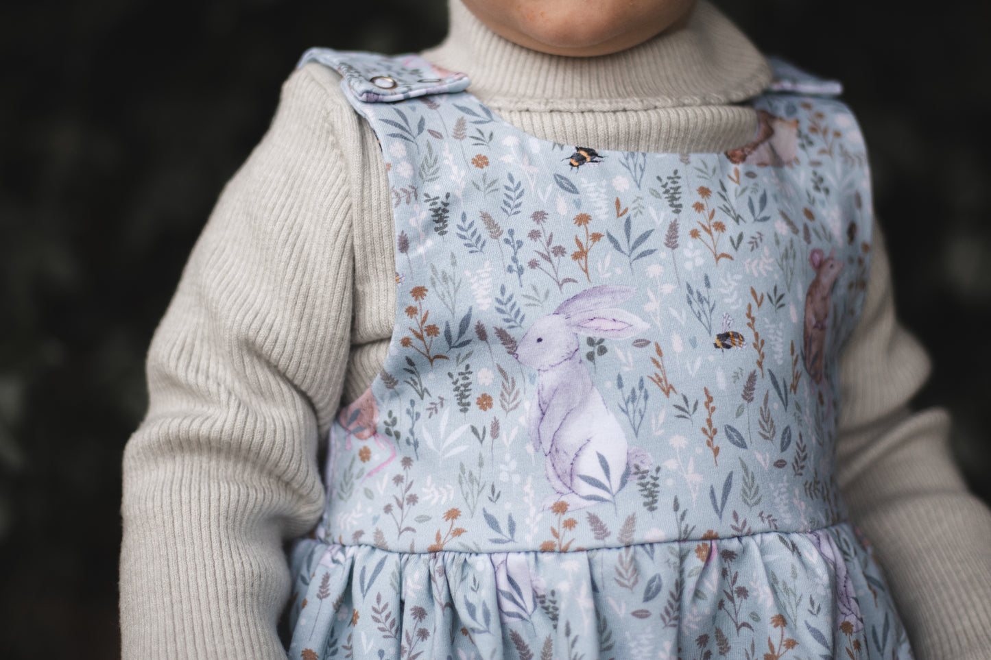 Long Sleeved Peplum Top - Wildflower Meadow