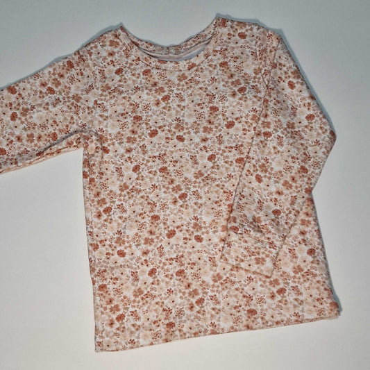 Floral waffle long sleeved top
