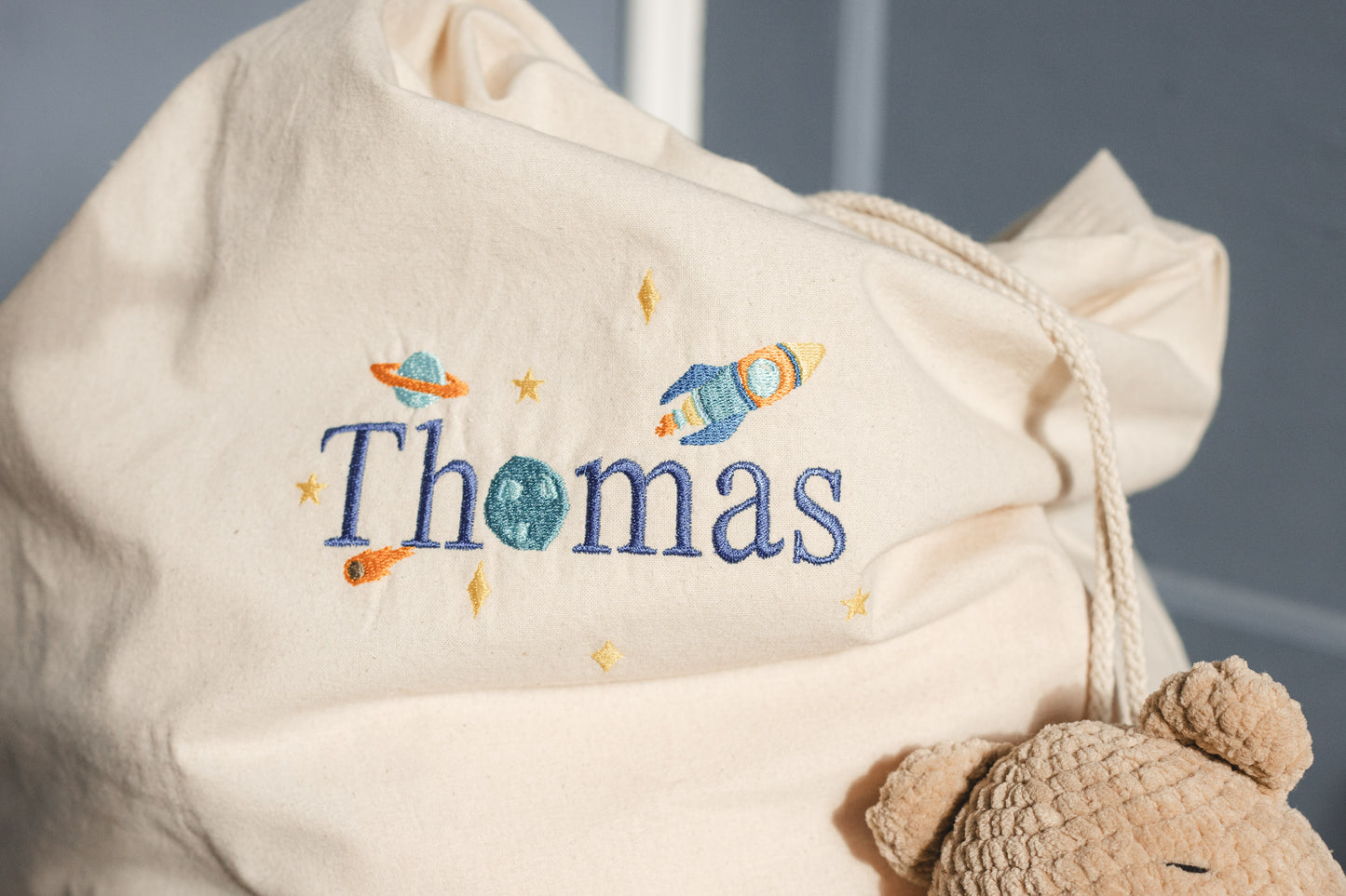 Personalised Drawstring Canvas Bag
